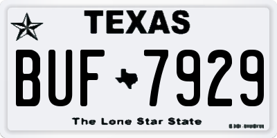 TX license plate BUF7929
