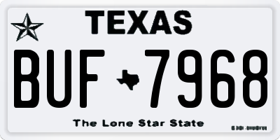 TX license plate BUF7968