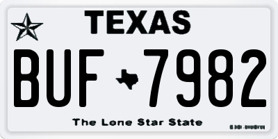 TX license plate BUF7982