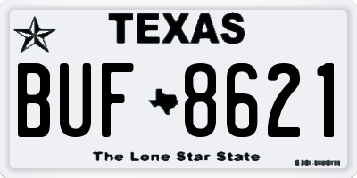 TX license plate BUF8621