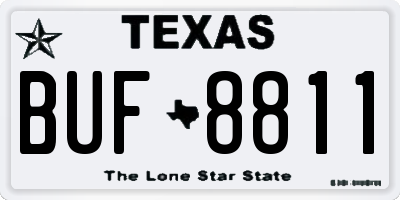 TX license plate BUF8811