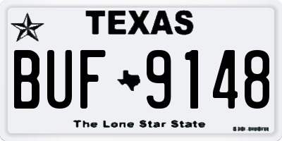 TX license plate BUF9148