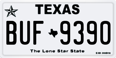TX license plate BUF9390