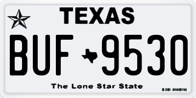 TX license plate BUF9530