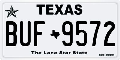 TX license plate BUF9572
