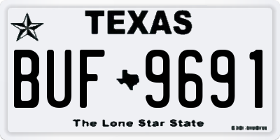 TX license plate BUF9691