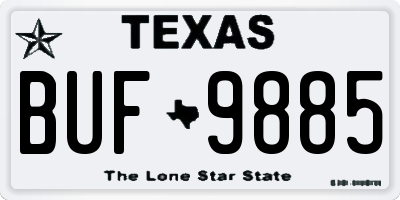 TX license plate BUF9885
