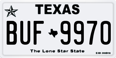 TX license plate BUF9970