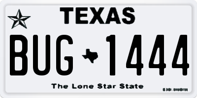 TX license plate BUG1444