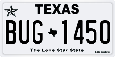 TX license plate BUG1450