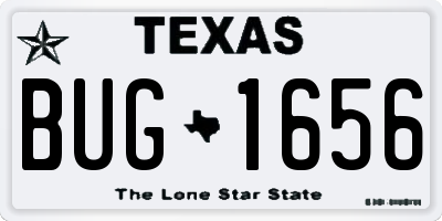 TX license plate BUG1656
