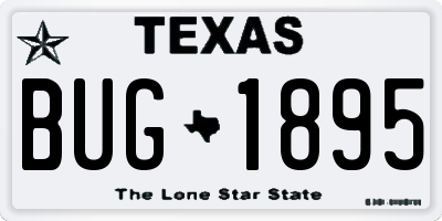 TX license plate BUG1895