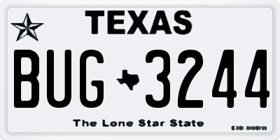 TX license plate BUG3244