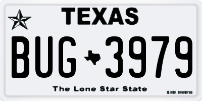 TX license plate BUG3979