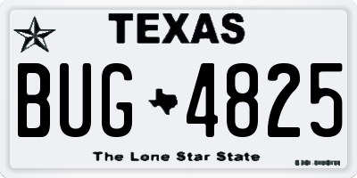 TX license plate BUG4825