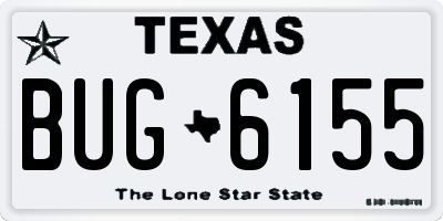 TX license plate BUG6155