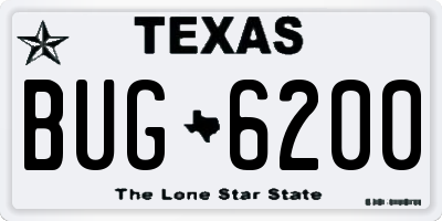 TX license plate BUG6200