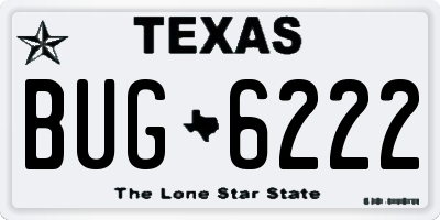 TX license plate BUG6222
