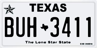 TX license plate BUH3411