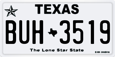 TX license plate BUH3519