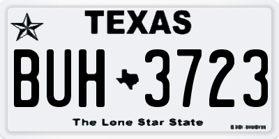 TX license plate BUH3723