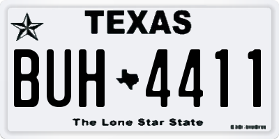 TX license plate BUH4411