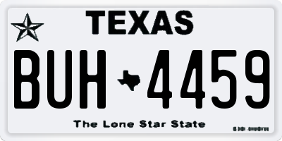 TX license plate BUH4459
