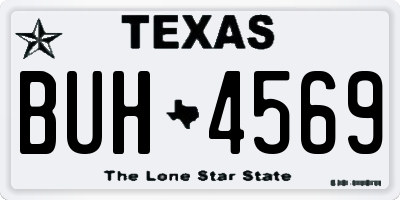 TX license plate BUH4569
