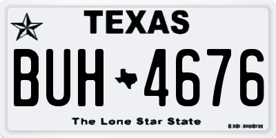 TX license plate BUH4676