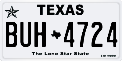 TX license plate BUH4724