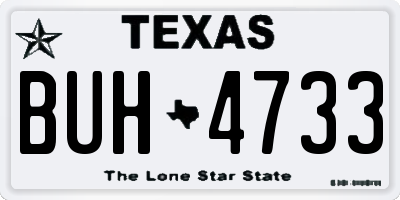 TX license plate BUH4733