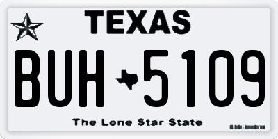 TX license plate BUH5109