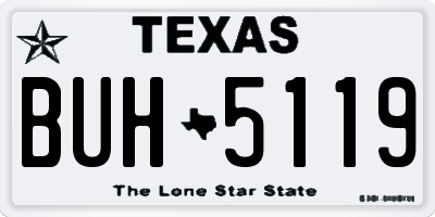 TX license plate BUH5119