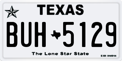 TX license plate BUH5129