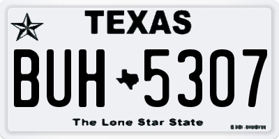 TX license plate BUH5307