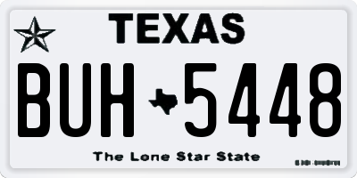 TX license plate BUH5448