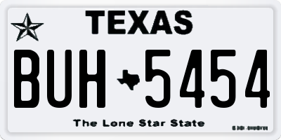 TX license plate BUH5454