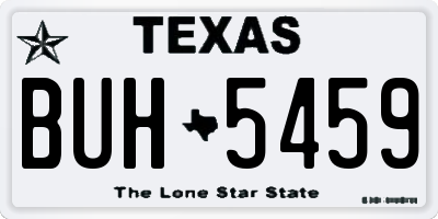 TX license plate BUH5459