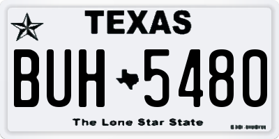 TX license plate BUH5480