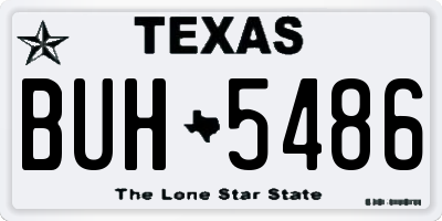 TX license plate BUH5486
