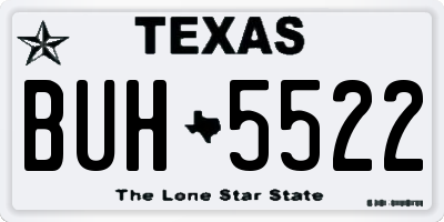 TX license plate BUH5522