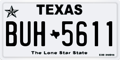 TX license plate BUH5611