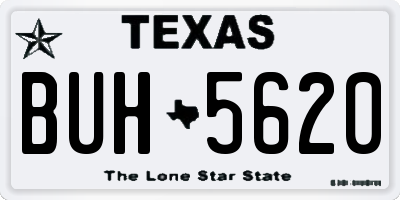 TX license plate BUH5620