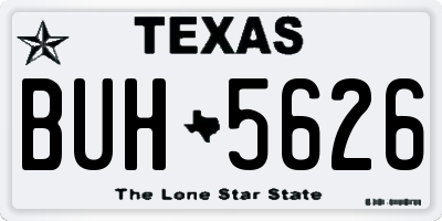 TX license plate BUH5626