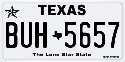 TX license plate BUH5657