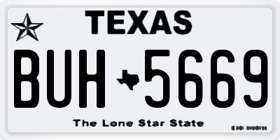 TX license plate BUH5669