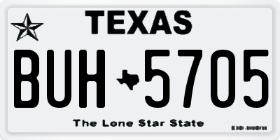 TX license plate BUH5705