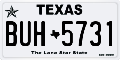 TX license plate BUH5731