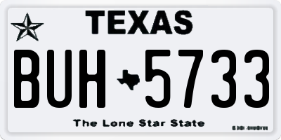 TX license plate BUH5733