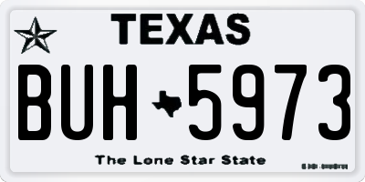 TX license plate BUH5973